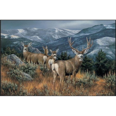 H2H Dm 55 Last Glance Mule Deer Door Mat H23367946
